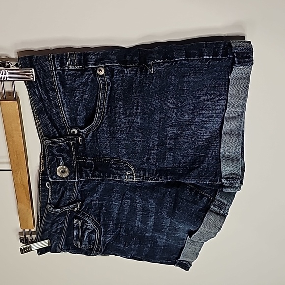 Aeropostal dark wash size 0 boyfriend jean shorts - Picture 2 of 6